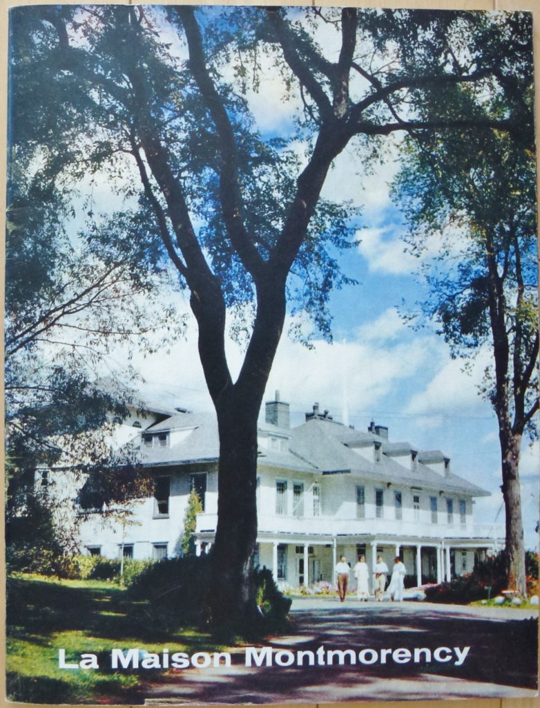 Couverture d'une brochure à propos de la Maison Montmorency publiée en 1960 par les Pères Dominicains, qui étaient alors propriétaires de la résidence et du domaine.